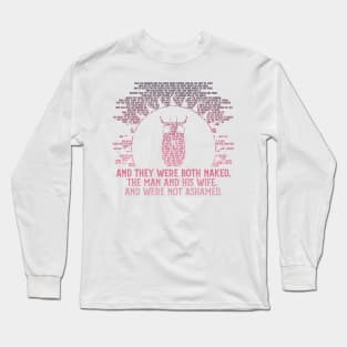 Morningstar: No Shame Biblical Design (crimson twilight) Long Sleeve T-Shirt